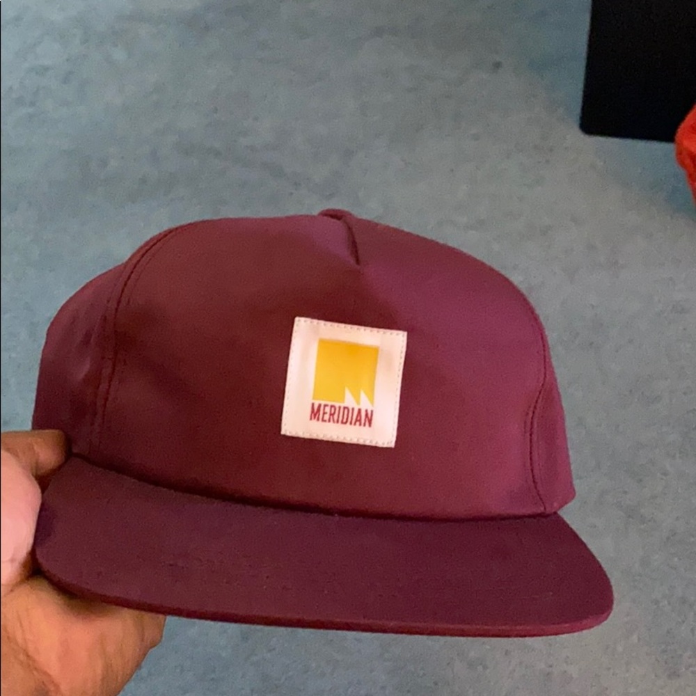 Meridian Skateboards Flag Burgundy Snapback Hat